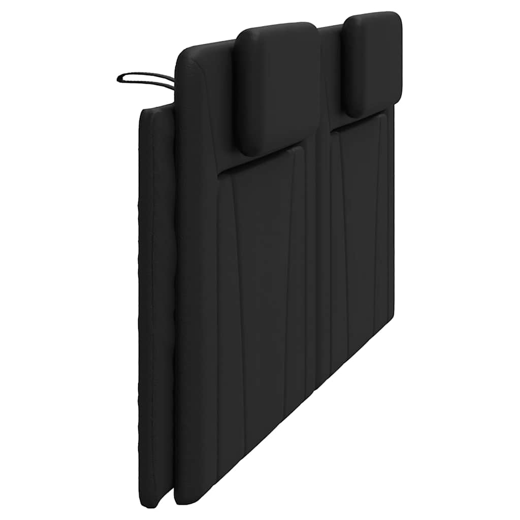 Kopfteil-Kissen "Viana" Schwarz 200 cm Kunstleder