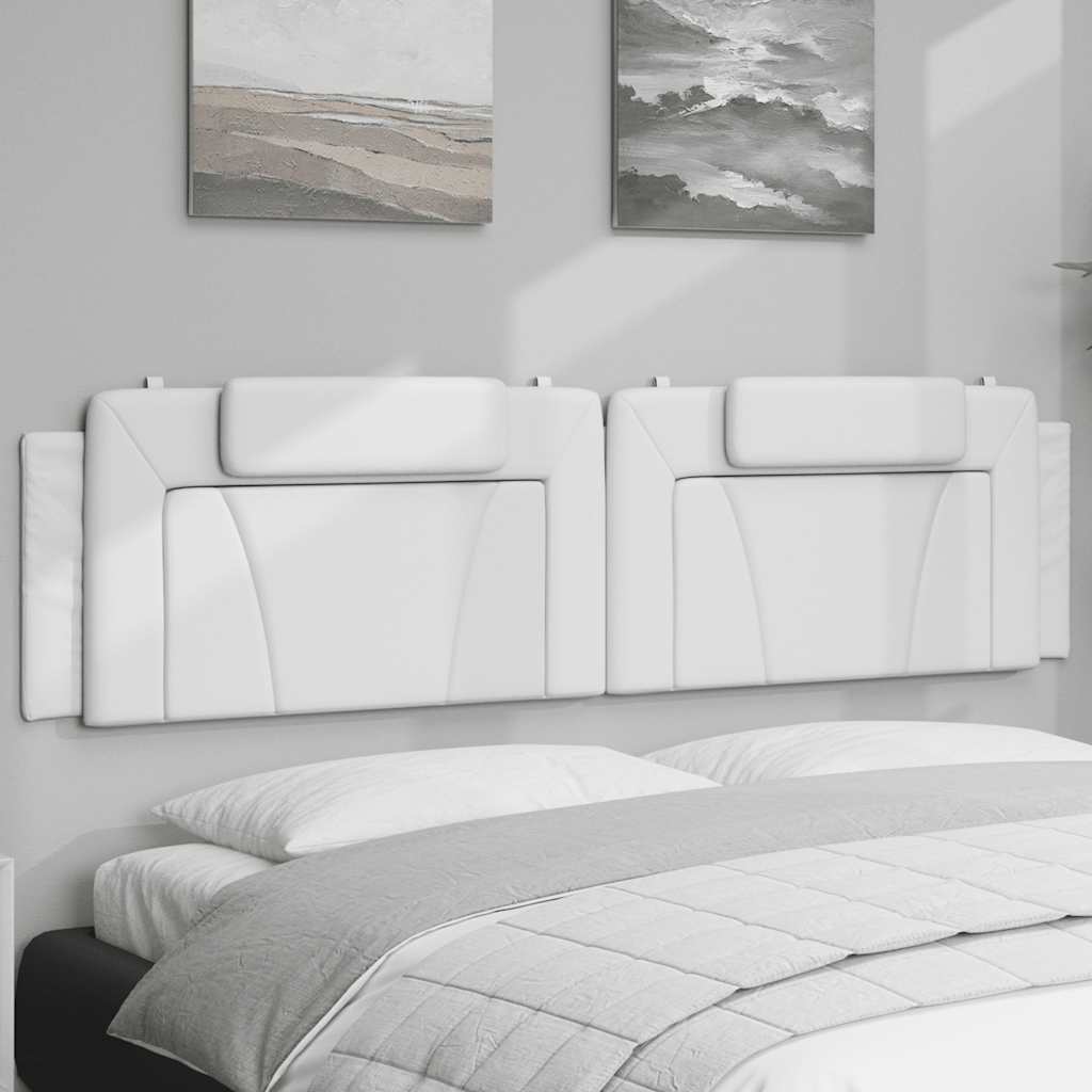 Kopfteil-Kissen "Viana" Weiß 200 cm Kunstleder