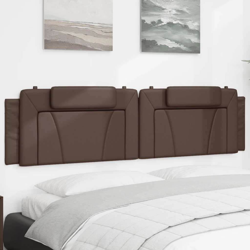 Kopfteil-Kissen "Viana" Braun 200 cm Kunstleder
