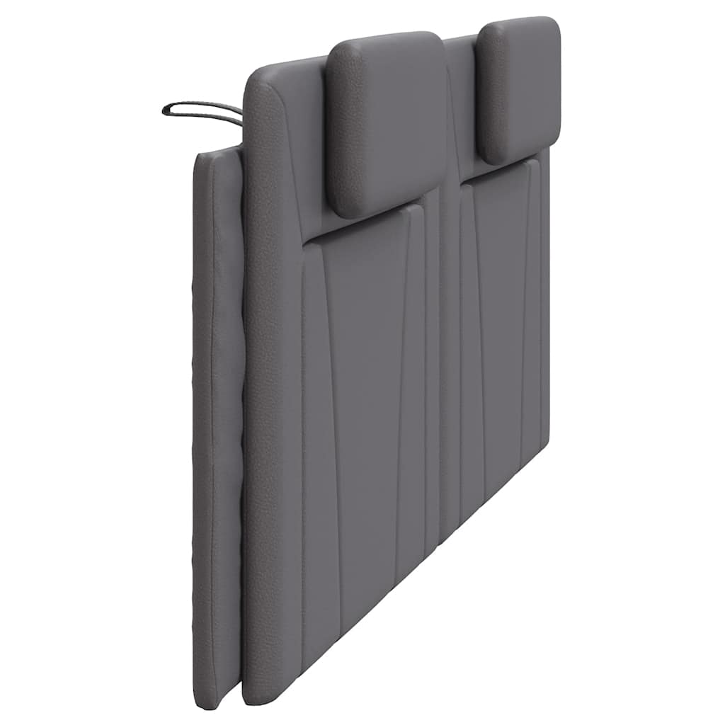 Kopfteil-Kissen "Viana" Grau 200 cm Kunstleder