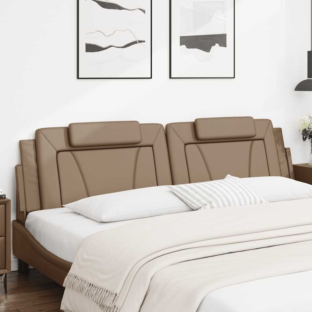 Kopfteil-Kissen "Viana" Cappuccino-Braun 200 cm Kunstleder