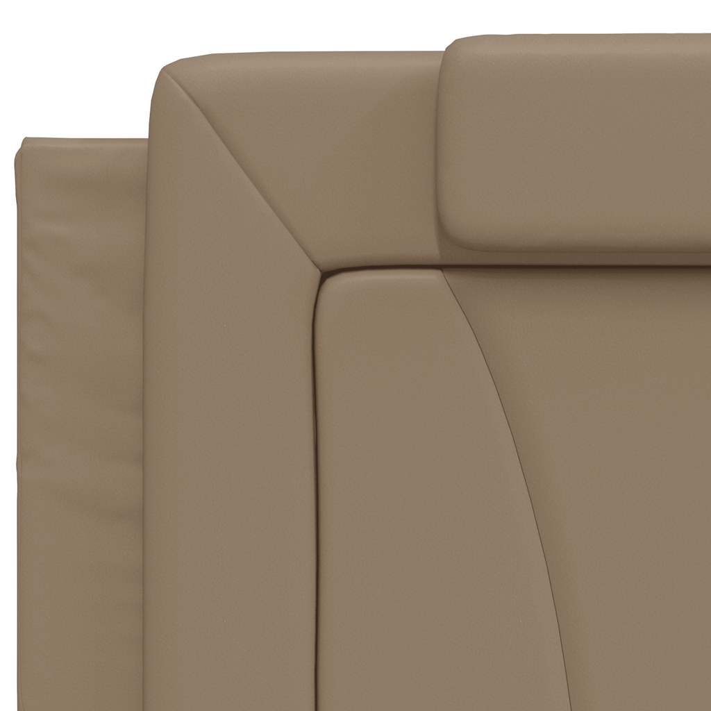 Kopfteil-Kissen "Viana" Cappuccino-Braun 200 cm Kunstleder