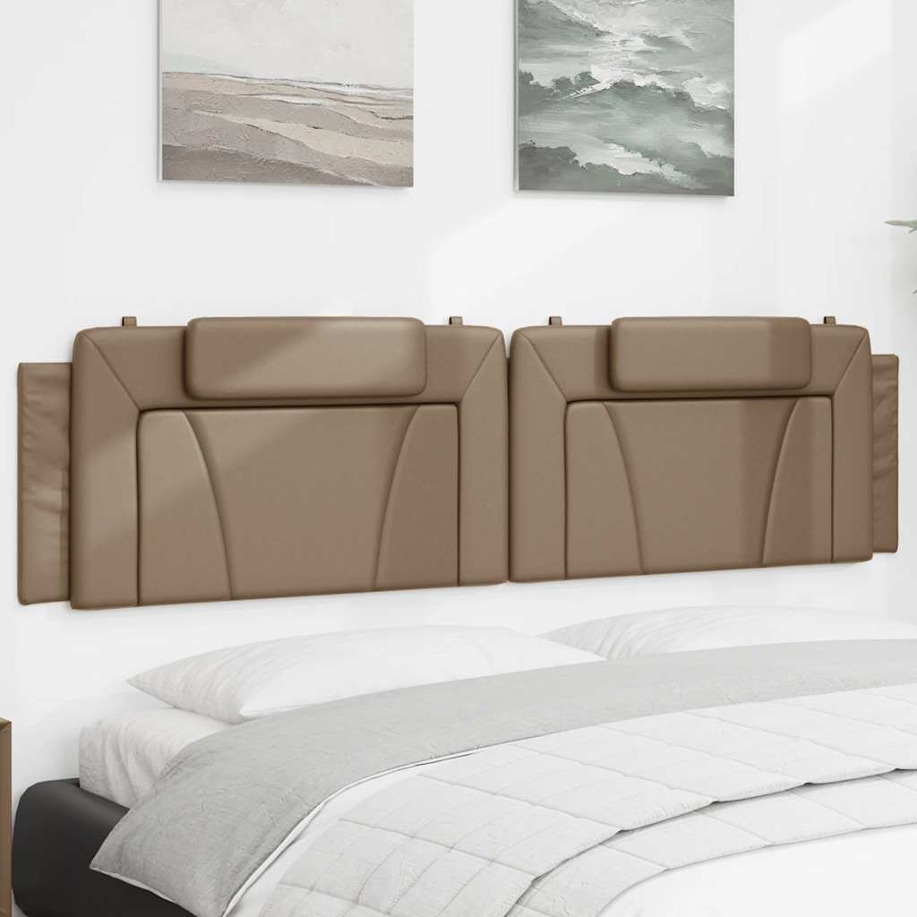 Kopfteil-Kissen "Viana" Cappuccino-Braun 200 cm Kunstleder