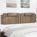 Kopfteil-Kissen "Viana" Cappuccino-Braun 200 cm Kunstleder