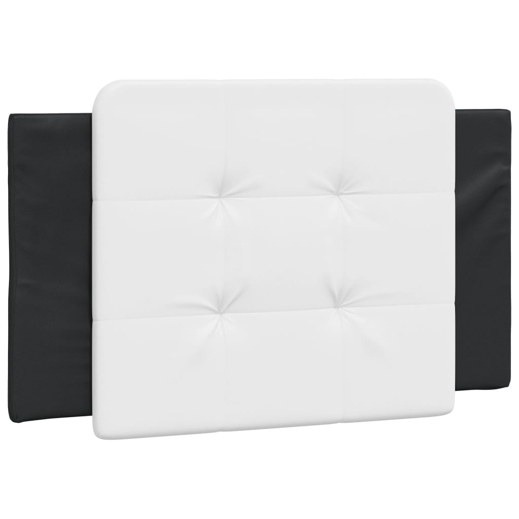 Kopfteil-Kissen "Zadar" Weiß und Schwarz 80 cm Kunstleder