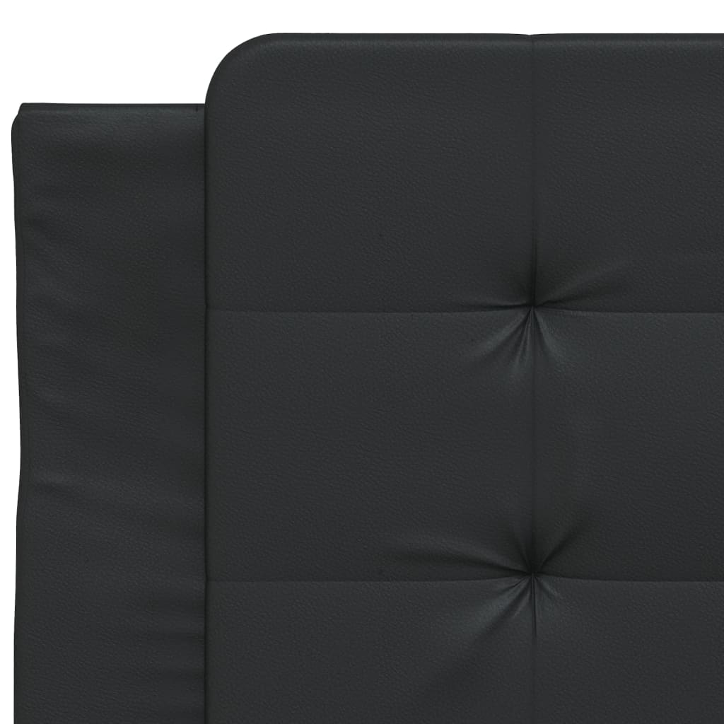 Kopfteil-Kissen "Zadar" Schwarz 90 cm Kunstleder