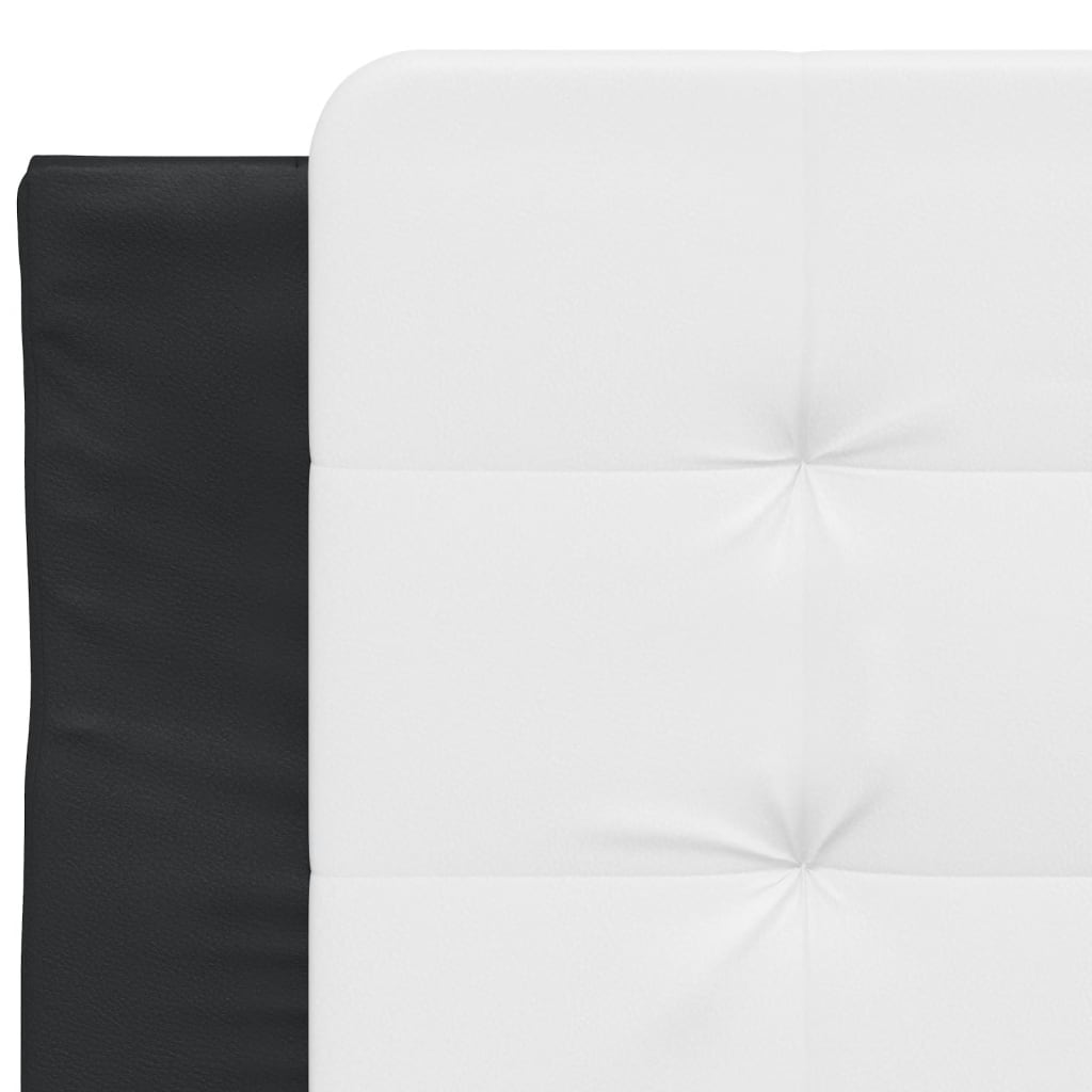 Kopfteil-Kissen "Zadar" Weiß und Schwarz 90 cm Kunstleder
