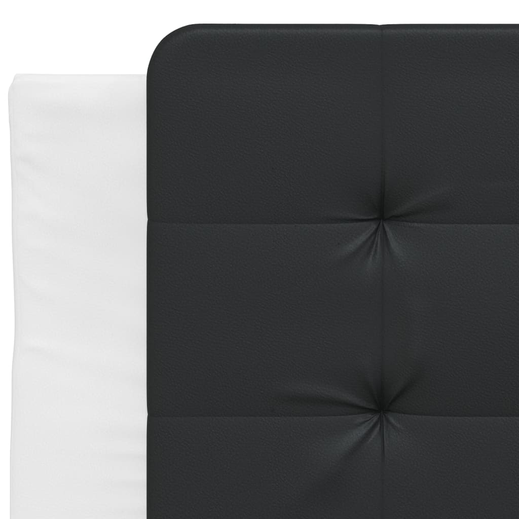 Kopfteil-Kissen "Zadar" Schwarz und Weiß 90 cm Kunstleder