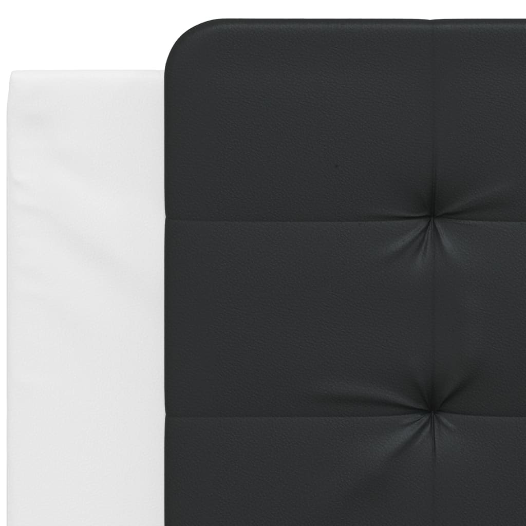 Kopfteil-Kissen "Zadar" Schwarz und Weiß 100 cm Kunstleder