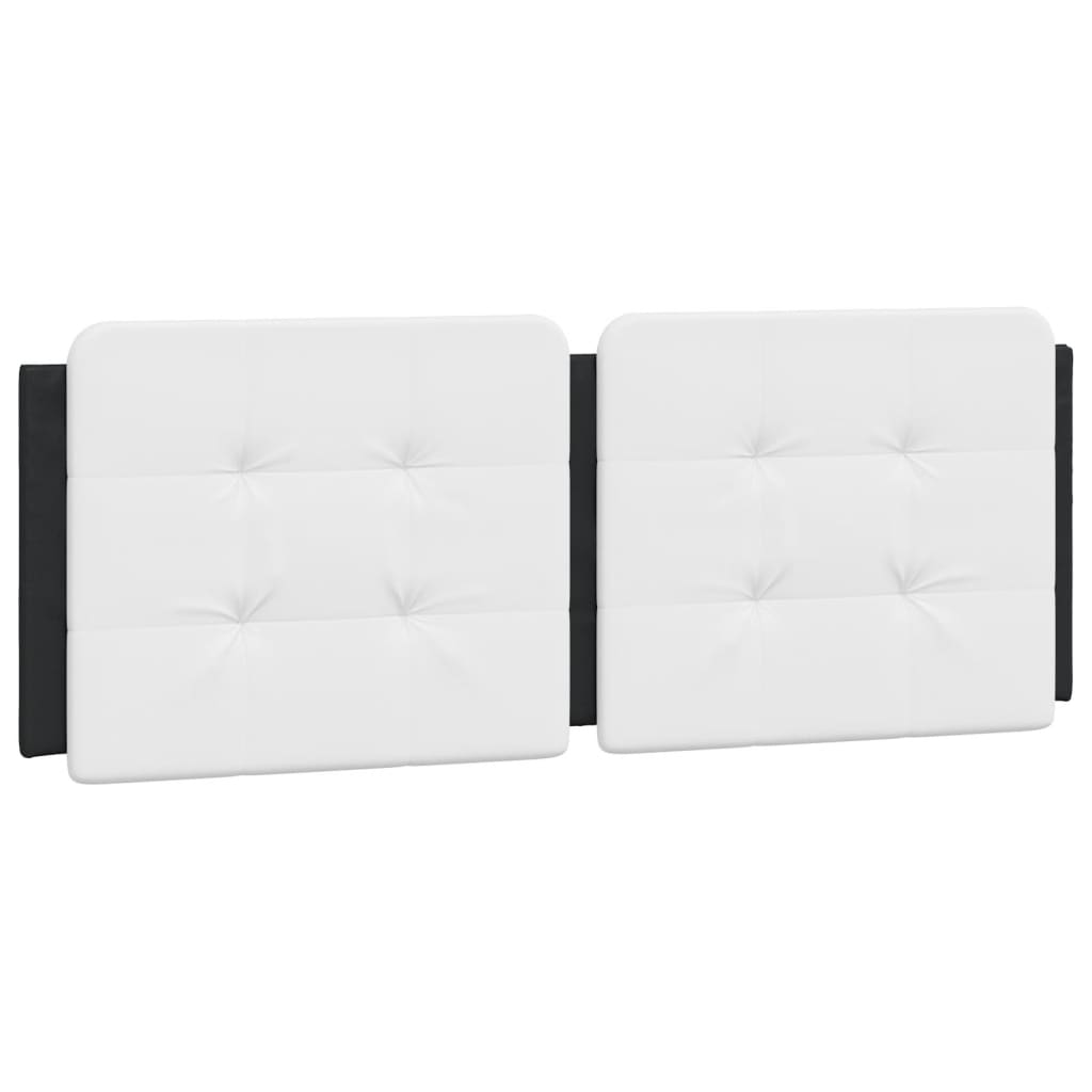 Kopfteil-Kissen "Zadar" Weiß und Schwarz 120 cm Kunstleder