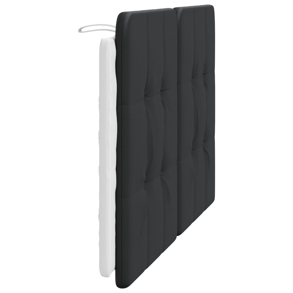 Kopfteil-Kissen "Zadar" Schwarz und Weiß 120 cm Kunstleder