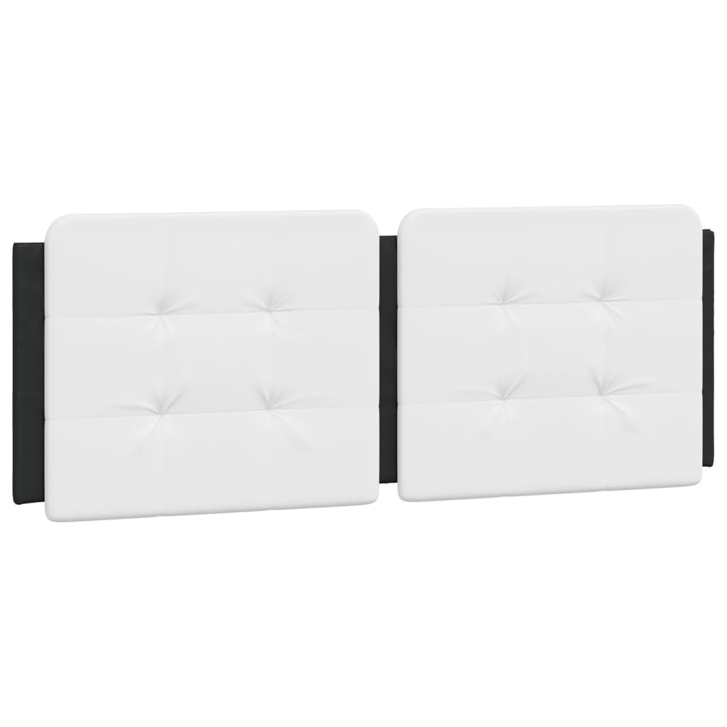Kopfteil-Kissen "Zadar" Weiß und Schwarz 137 cm Kunstleder