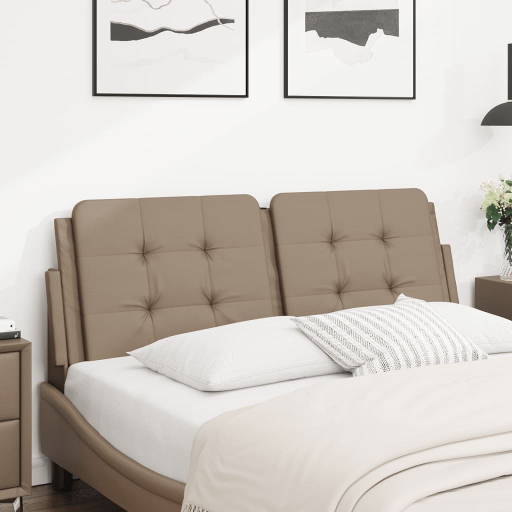Kopfteil-Kissen "Zadar" Cappuccino-Braun 140 cm Kunstleder