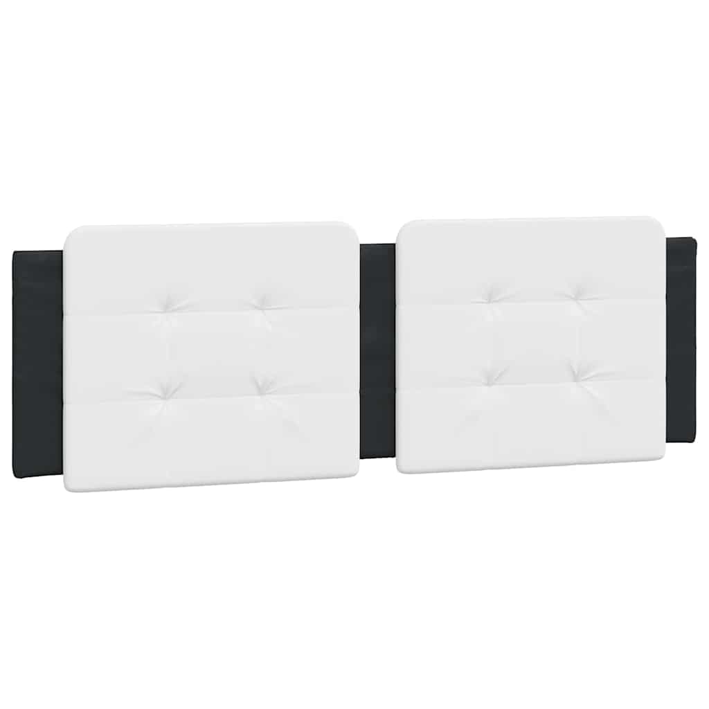 Kopfteil-Kissen "Zadar" Weiß und Schwarz 160 cm Kunstleder