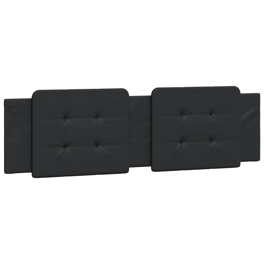 Kopfteil-Kissen "Zadar" Schwarz 180 cm Kunstleder