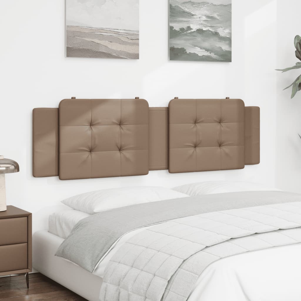Kopfteil-Kissen "Zadar" Cappuccino-Braun 180 cm Kunstleder