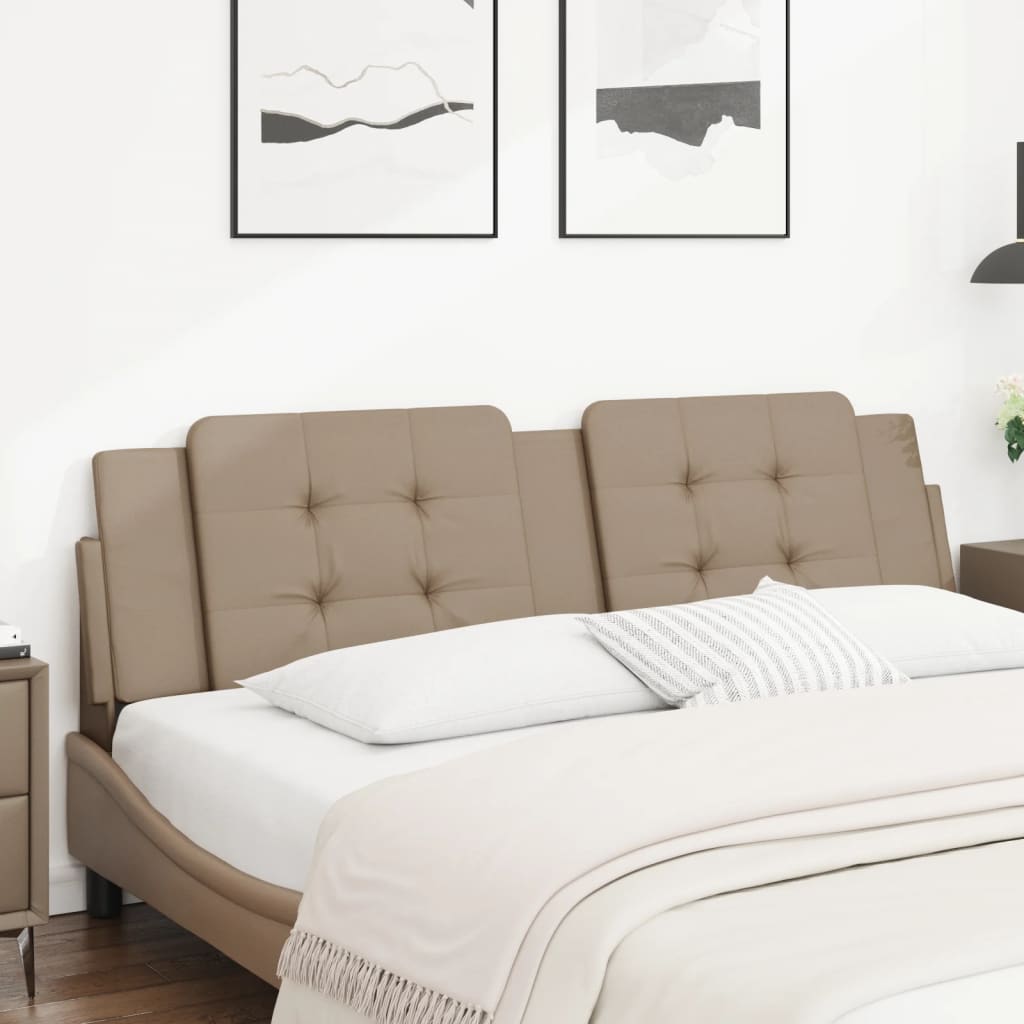 Kopfteil-Kissen "Zadar" Cappuccino-Braun 180 cm Kunstleder