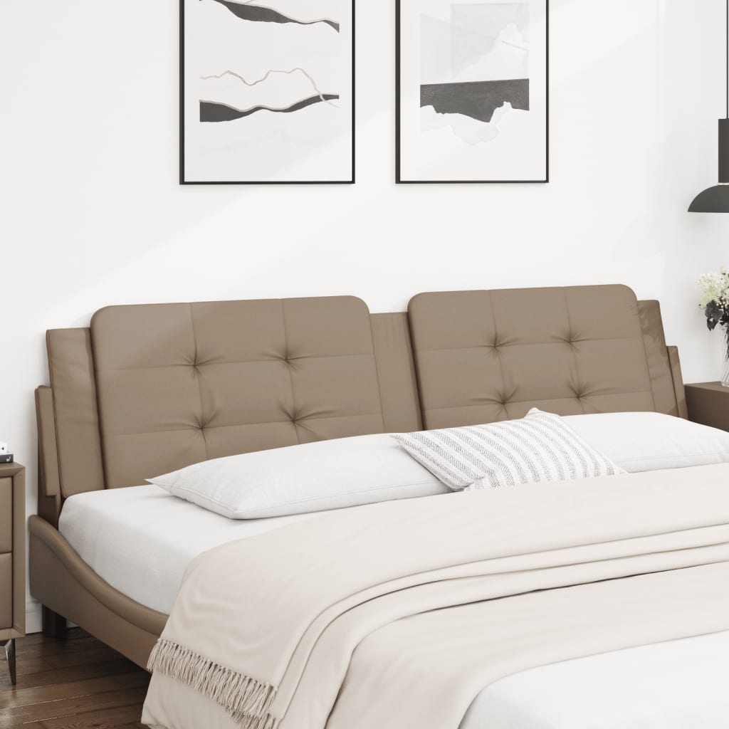 Kopfteil-Kissen "Zadar" Cappuccino-Braun 200 cm Kunstleder