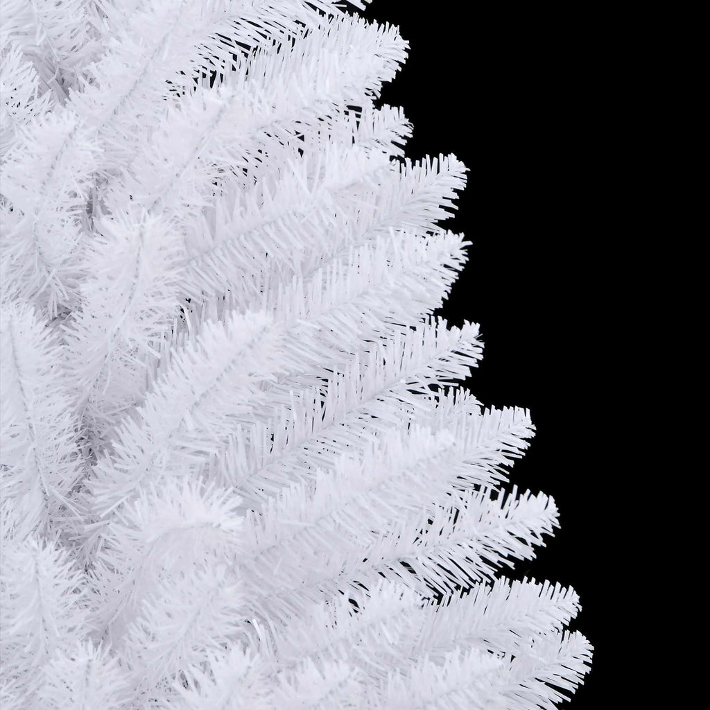 Künstlicher Weihnachtsbaum Weiß 120 cm PVC und Metall