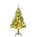 Künstlicher Weihnachtsbaum mit Schnee & Kugeln 150 LEDs 150 cm