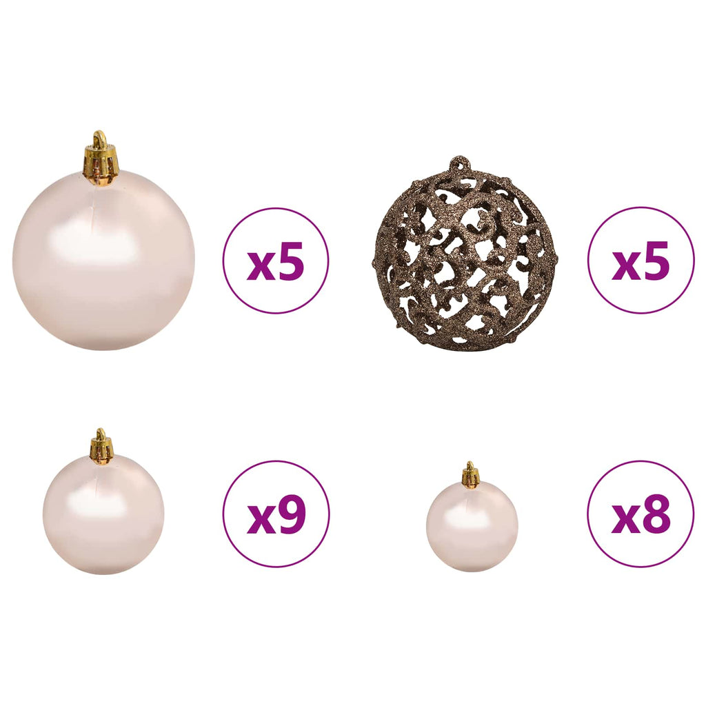 Künstlicher Weihnachtsbaum Weiß 68 x 68 x 120 cm PVC und Metall