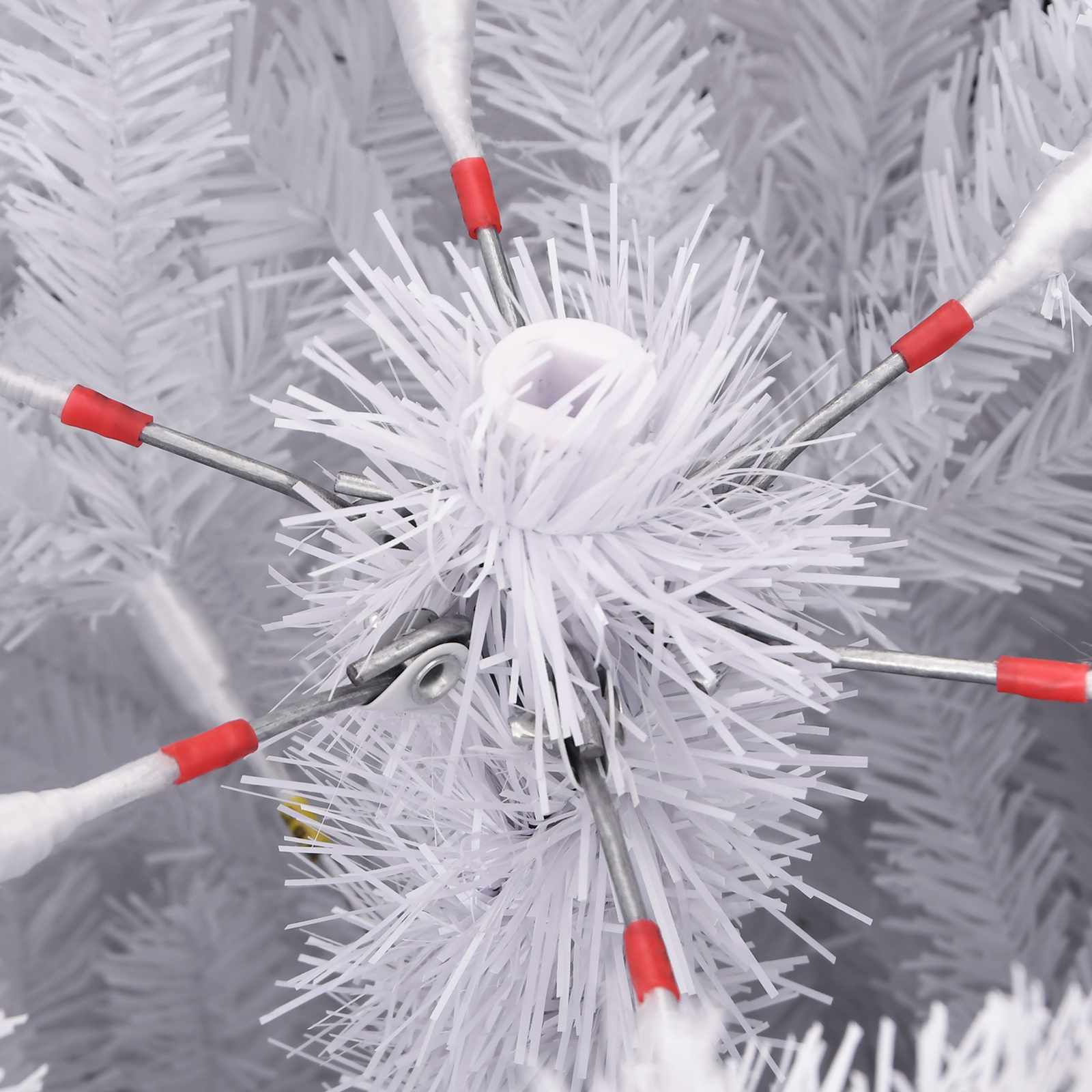 Künstlicher Weihnachtsbaum Weiß 180 cm PVC und Metall