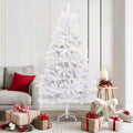 Künstlicher Weihnachtsbaum Weiß 180 cm PVC und Metall
