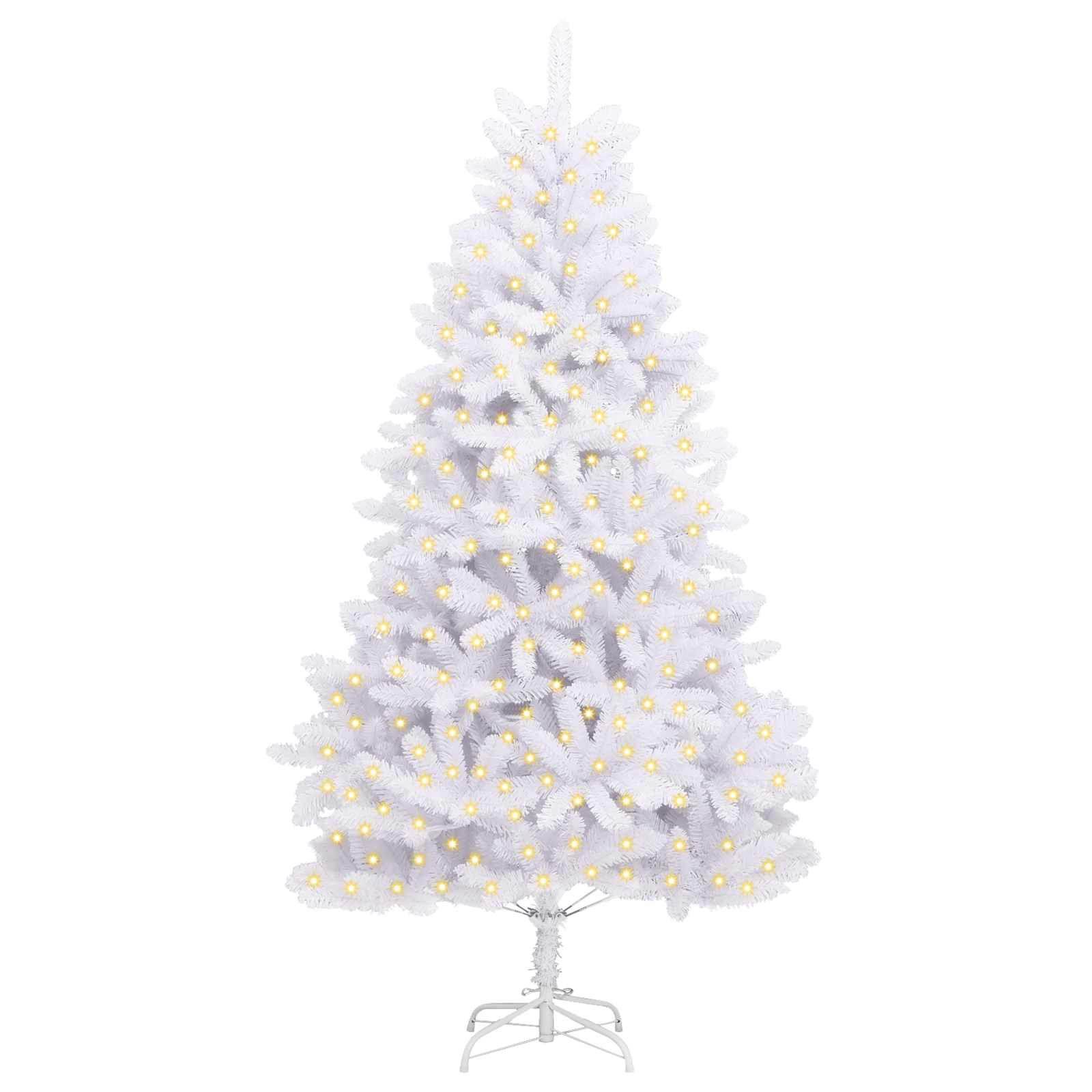 Künstlicher Weihnachtsbaum Weiß 240 cm PVC und Metall