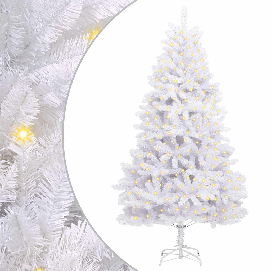 Künstlicher Weihnachtsbaum Weiß 270 cm PVC und Metall