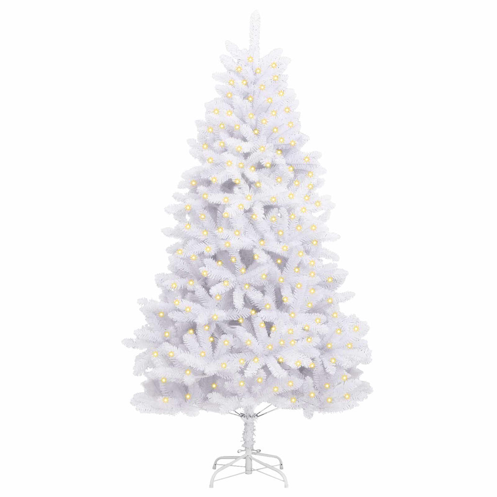 Künstlicher Weihnachtsbaum Weiß 270 cm PVC und Metall