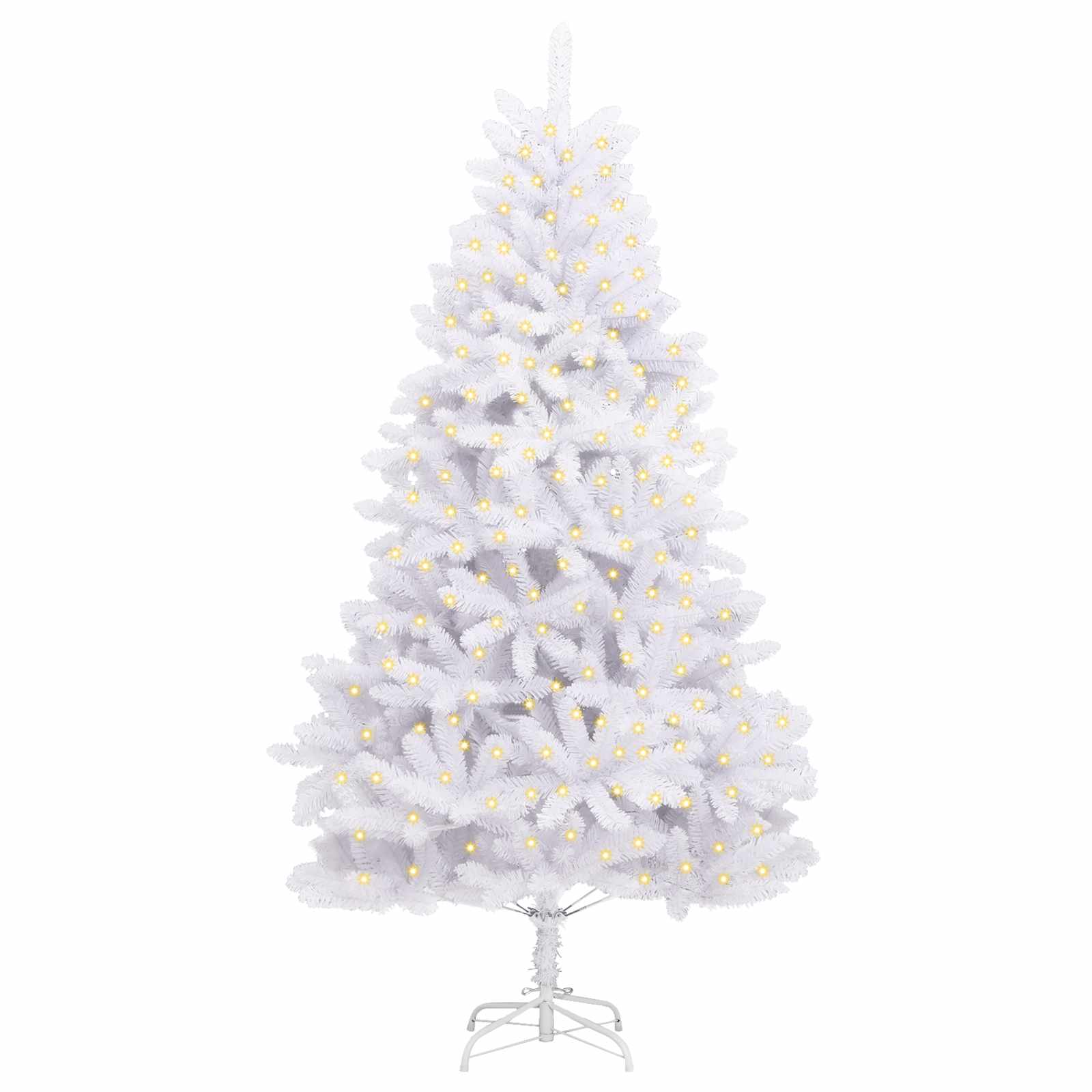 Künstlicher Weihnachtsbaum Weiß 270 cm PVC und Metall