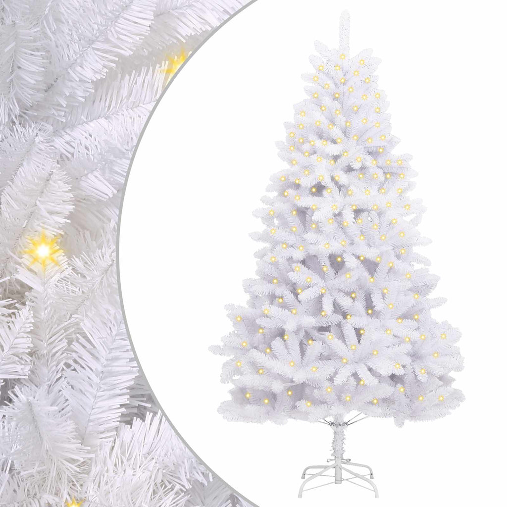 Künstlicher Weihnachtsbaum Weiß 300 cm PVC und Metall