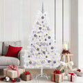 Künstlicher Weihnachtsbaum Weiß 90 x 90 x 180 cm PVC und Metall