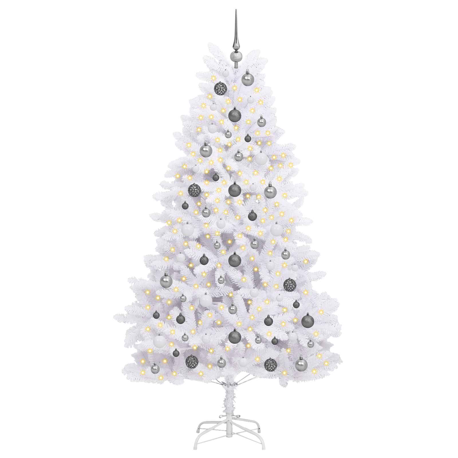 Künstlicher Weihnachtsbaum Weiß 106 x 106 x 210 cm