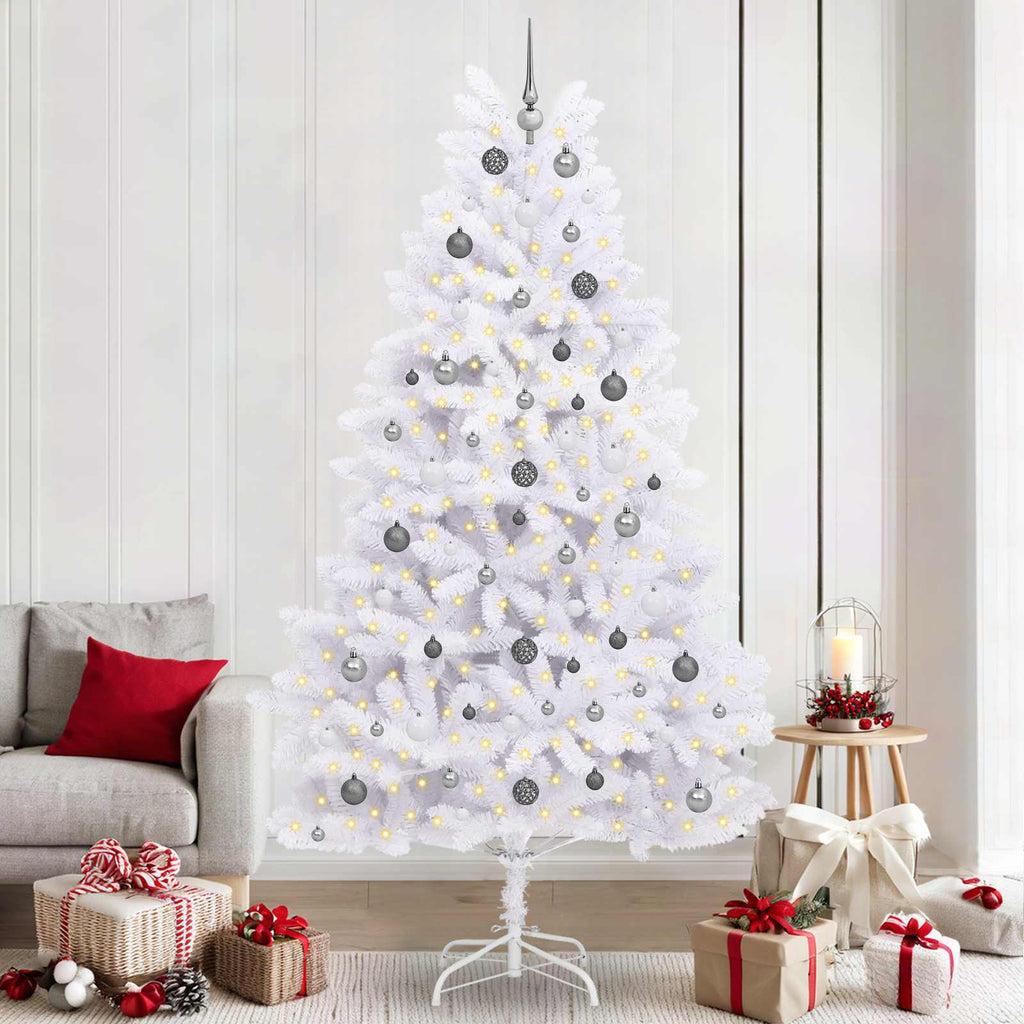 Künstlicher Weihnachtsbaum Weiß 120 x 120 x 240 cm