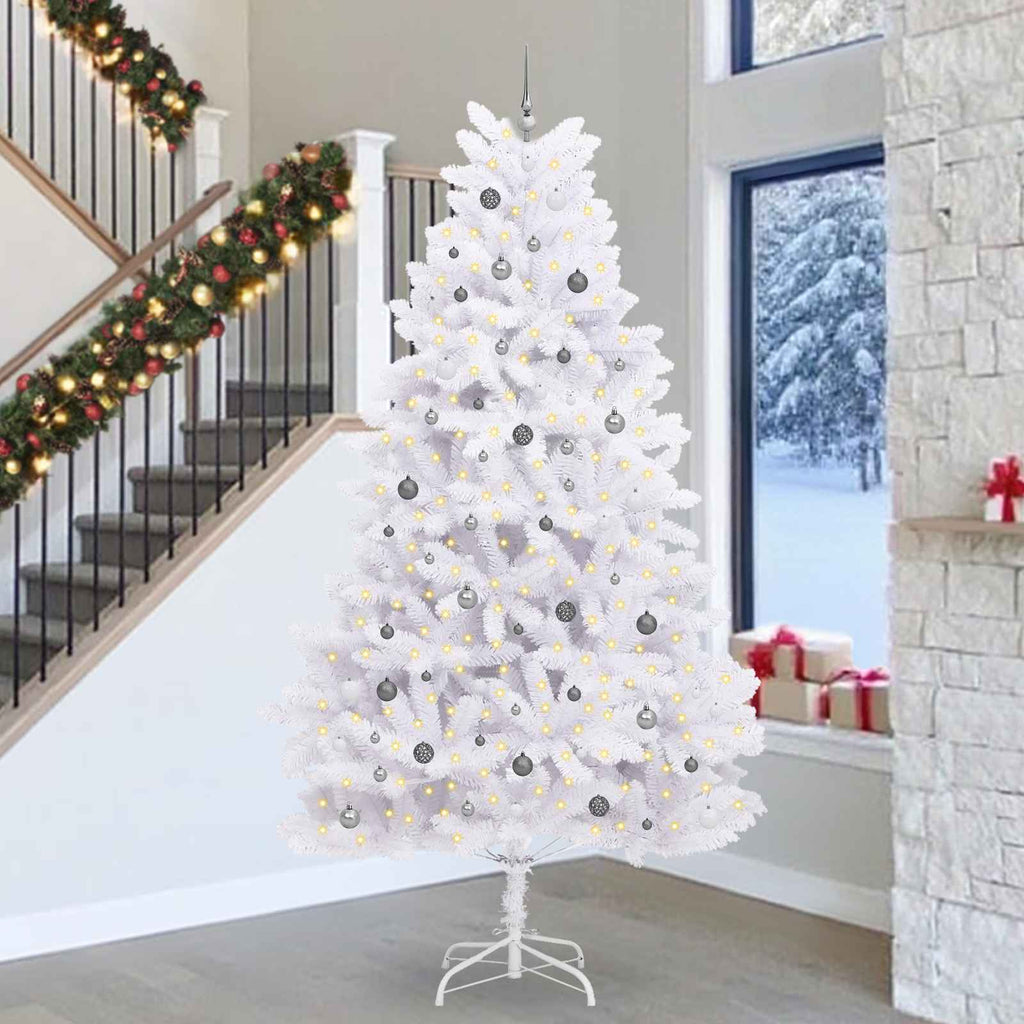 Künstlicher Weihnachtsbaum Weiß 138 x 138 x 300 cm