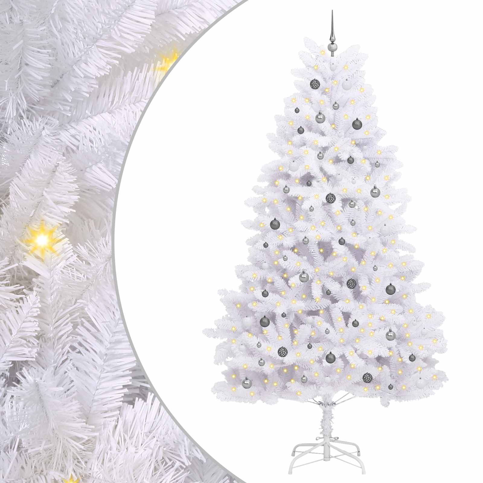Künstlicher Weihnachtsbaum Weiß 138 x 138 x 300 cm