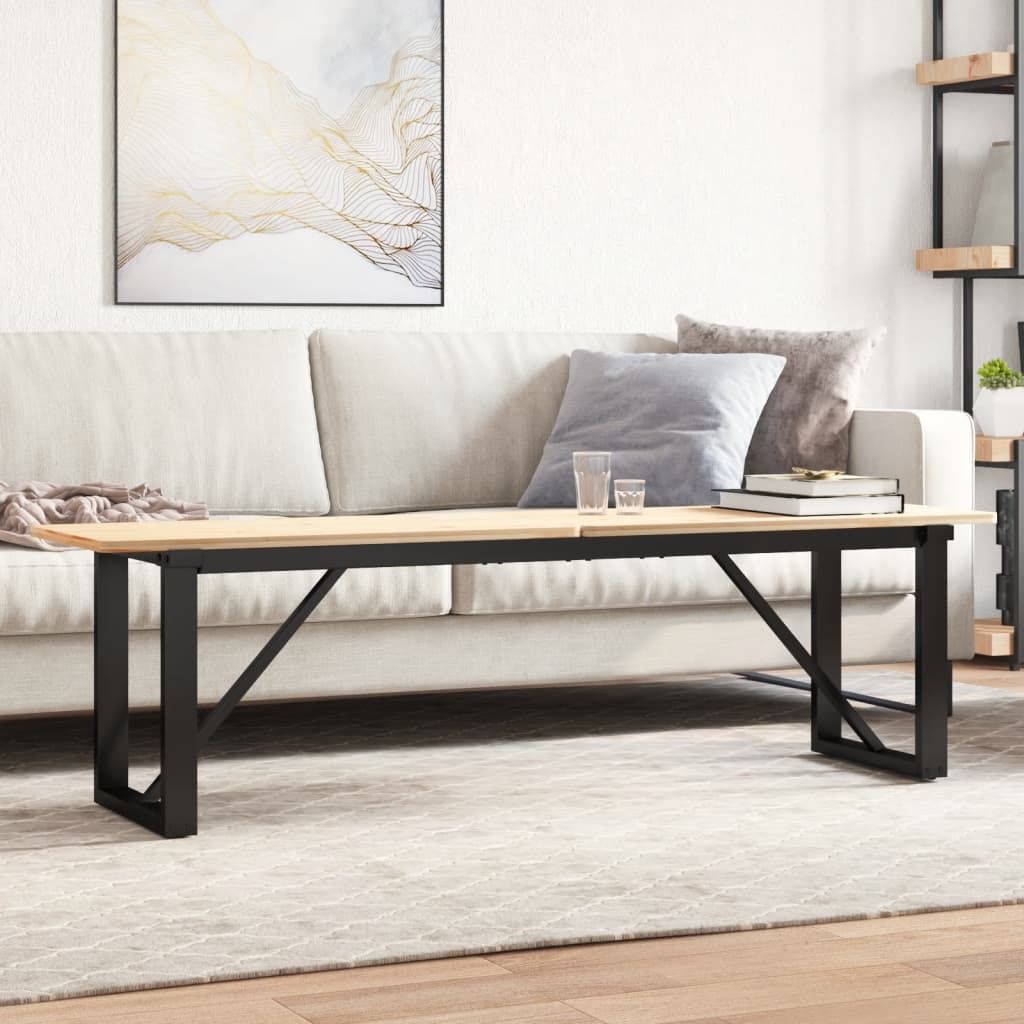 Couchtisch-Gestell in O-Form 140x30x43 cm Stahl