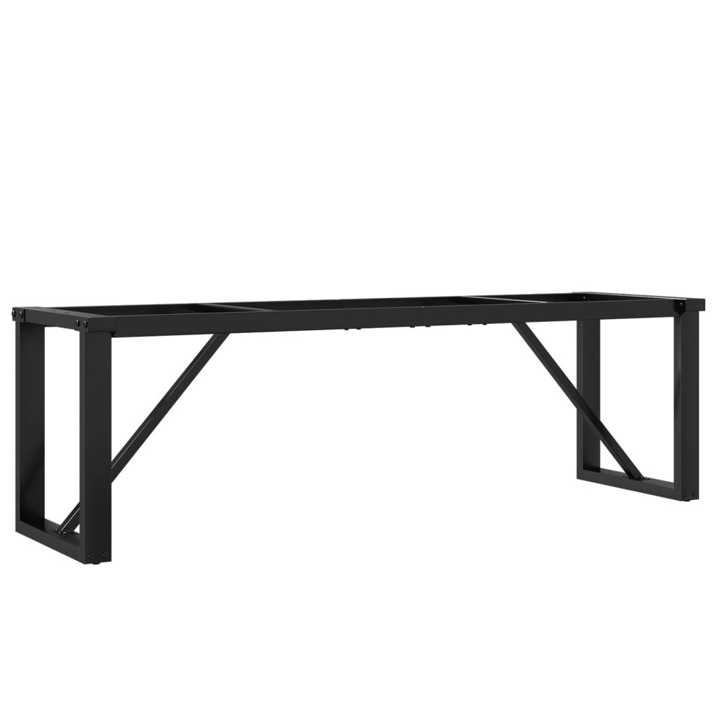 Couchtisch-Gestell in O-Form 140x30x43 cm Stahl