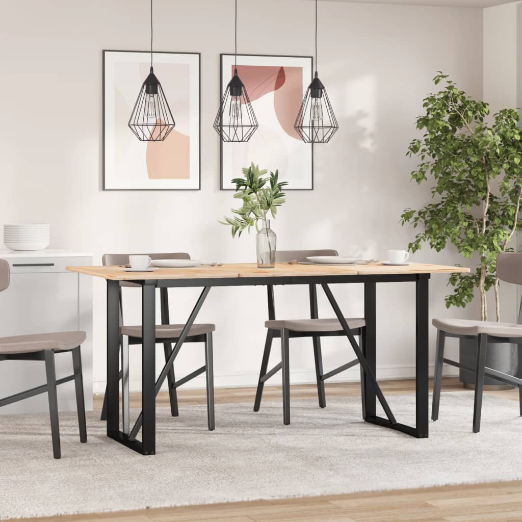 Esstisch-Gestell in O-Form 140x60x73 cm Stahl