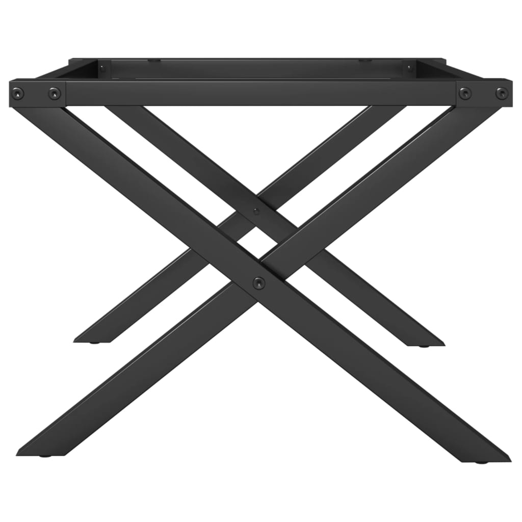 Couchtisch-Gestell in X-Form 50x40x38 cm Stahl
