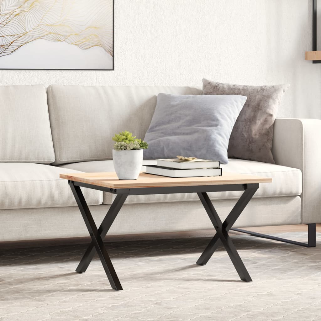 Couchtisch-Gestell in X-Form 50x40x38 cm Stahl