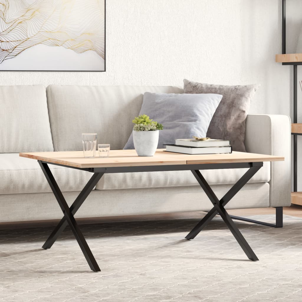 Couchtisch-Gestell in X-Form 70x60x43 cm Stahl