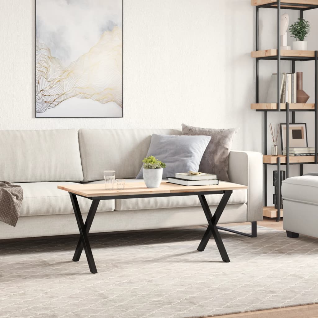 Couchtisch-Gestell in X-Form 70x30x43 cm Stahl