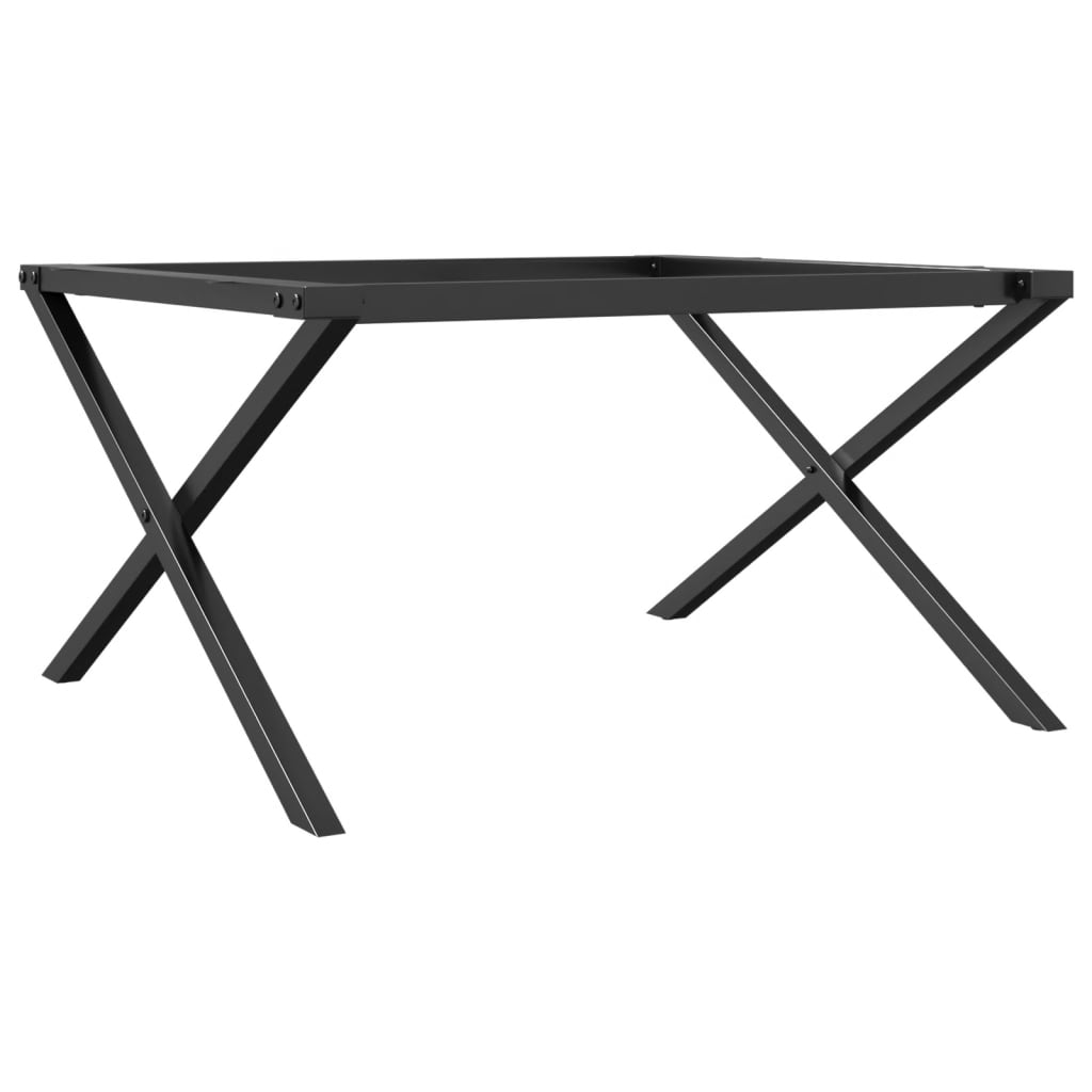 Couchtisch-Gestell in X-Form 80x70x43 cm Stahl