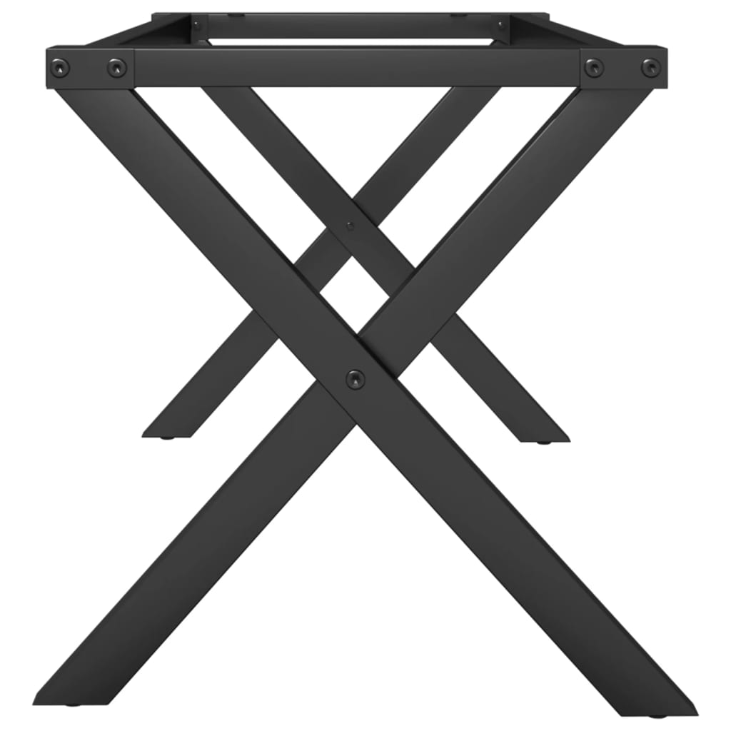 Couchtisch-Gestell in X-Form 90x30x43 cm Stahl