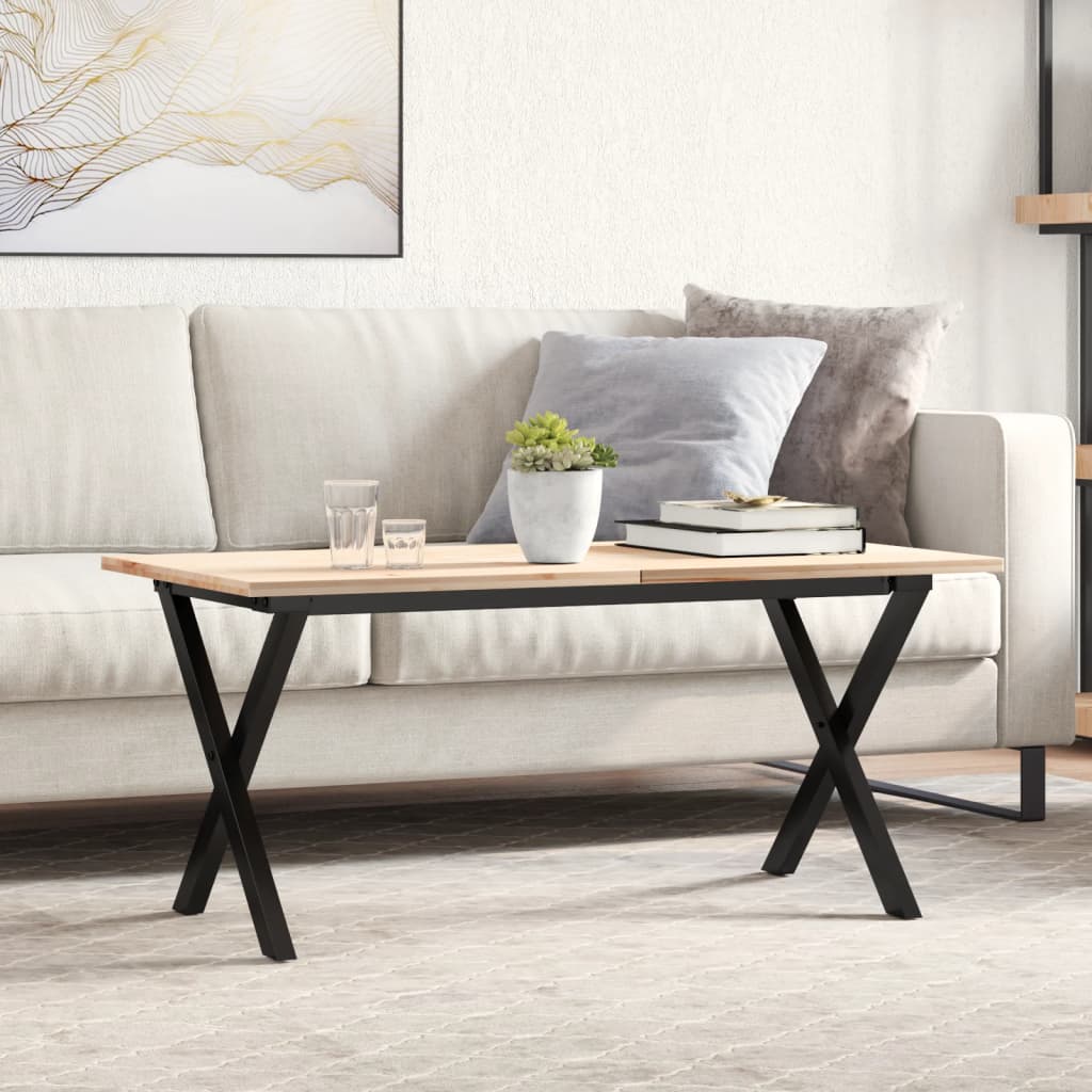 Couchtisch-Gestell in X-Form 90x30x43 cm Stahl