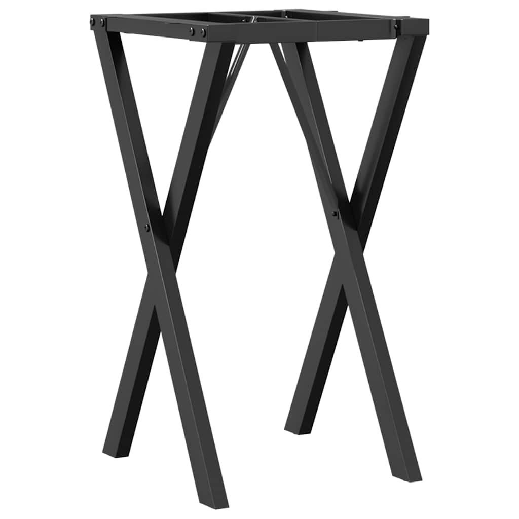 Esstisch-Gestell in X-Form 40x40x73 cm Stahl