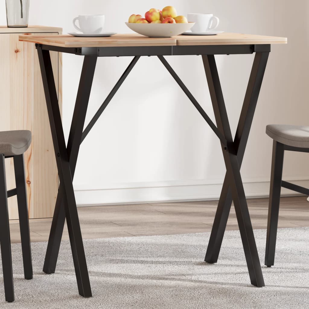 Esstisch-Gestell in X-Form 50x40x73 cm Stahl