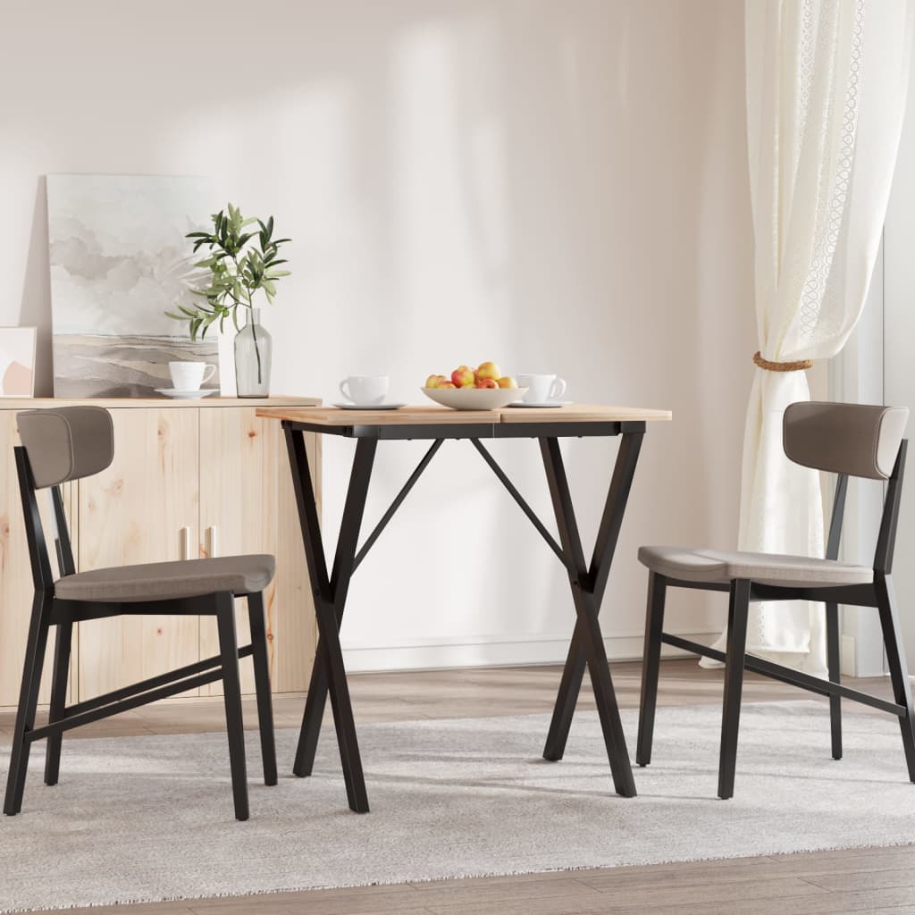 Esstisch-Gestell in X-Form 60x50x73 cm Stahl